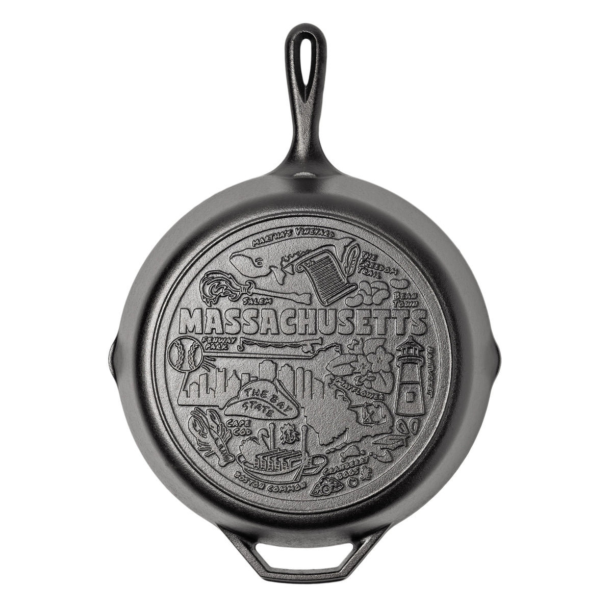 American Road Trip: 12 Inch Seasoned Cast Iron Skillet, Massachusetts